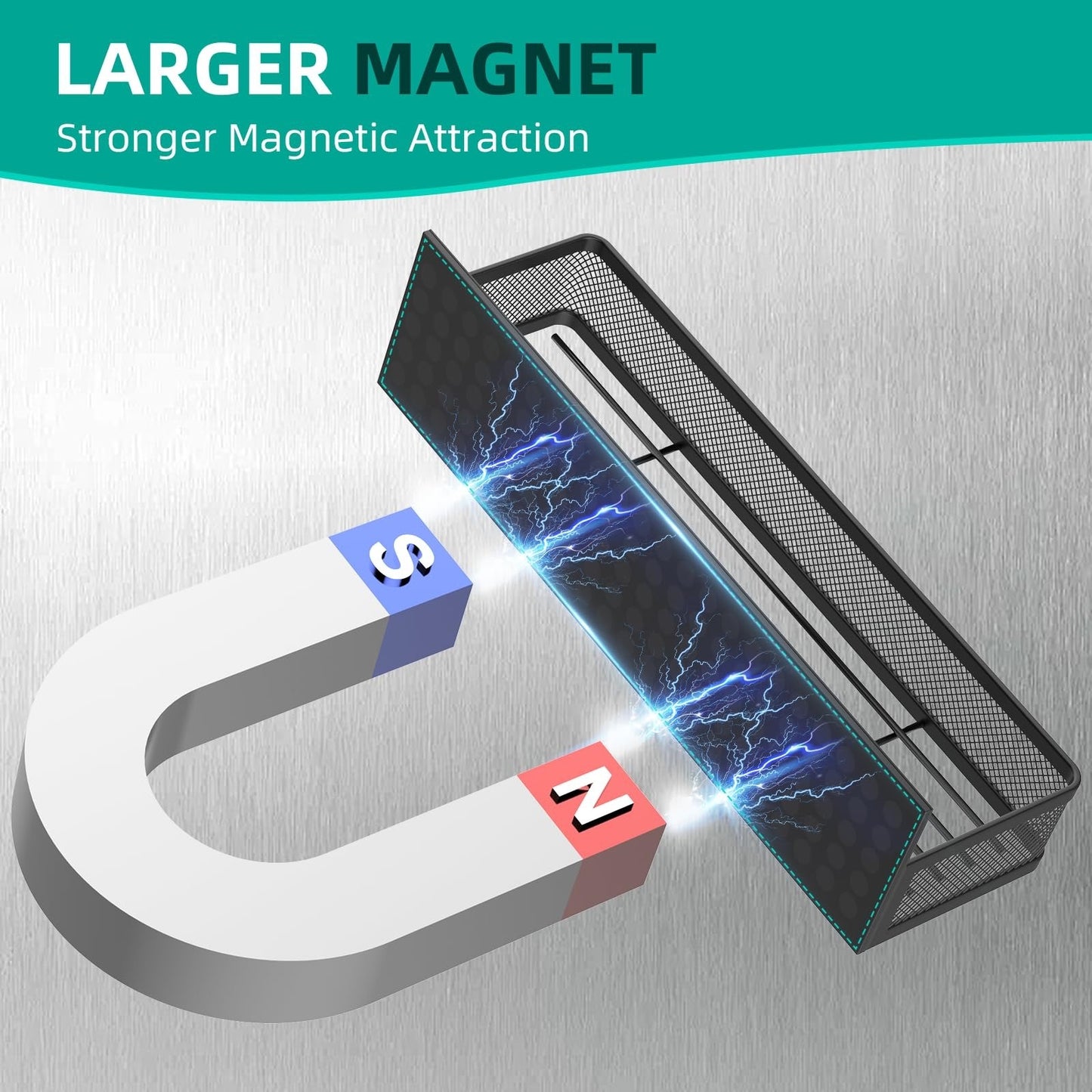 New Magnetic Shelf Moveable Magnetic Fridge Organizer  Rack Seasoning Organizer Spice Rack for Refrigerator