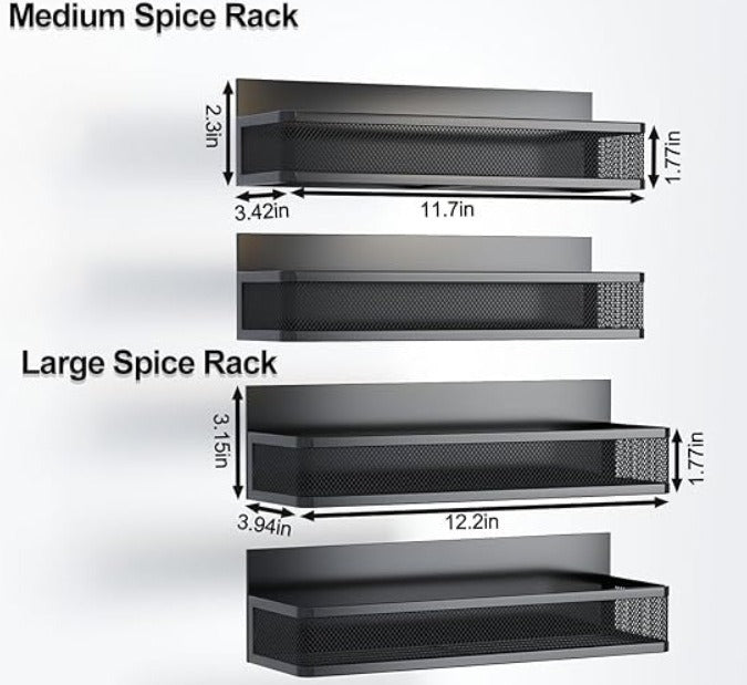 New Magnetic Shelf Moveable Magnetic Fridge Organizer  Rack Seasoning Organizer Spice Rack for Refrigerator