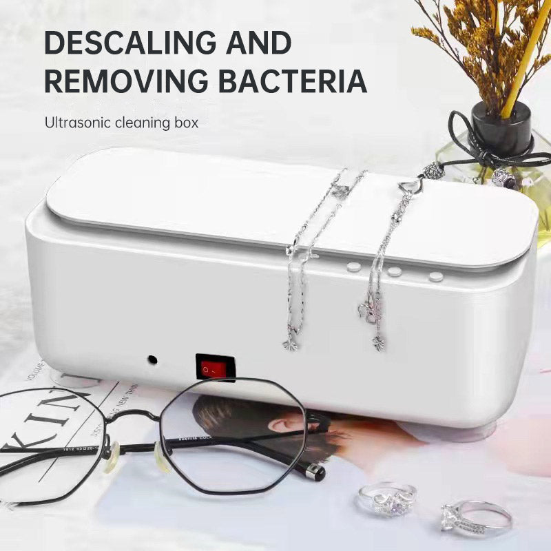 Intelligent Sonic Wave Cleaning Machine, Small Household Cleaner, Portable Electric Ultra Frequency Sonic Wave Cleaning Box